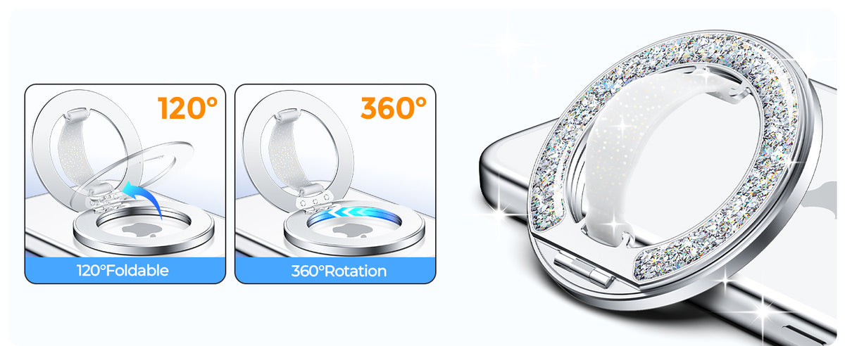 Gripmate Ring — 120 degree foldable and 360 degree rotation