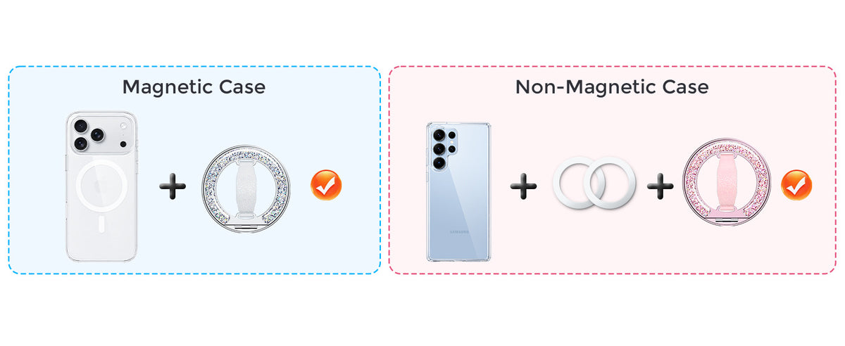 Gripmate Ring — works with magnetic and non-magnetic cases