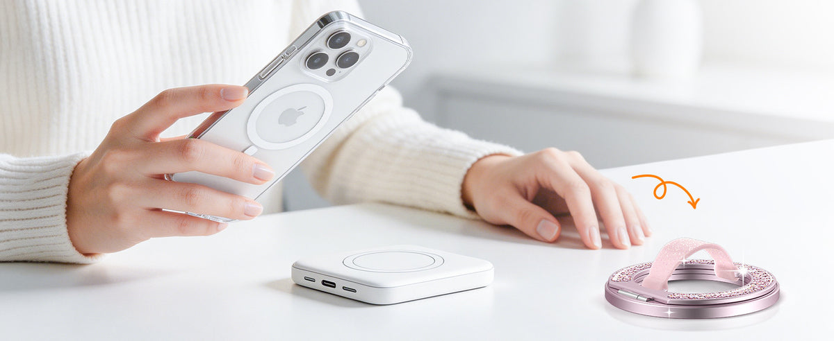 Gripmate Ring — slides off for wireless charging