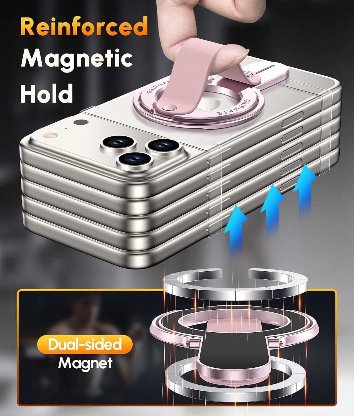 Gripmate 2 in Pink — reinforced magnetic hold